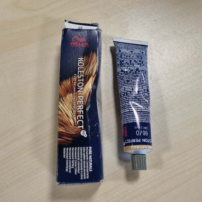 303787 - WELLA PROFESSIONALS Koleston Perfect Pure Naturals - Ngjyrë e përhershme për flokë, 60ml, 100% mbulim të thinjave, teknologji ngjyrash Me+ – 66/0 Bjonde e errët intensive natyrale