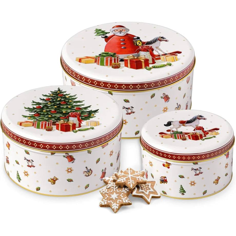 185413 -  VILLEROY & BOCH - Set tavash për biskota Winter Collage, Materiali: Shumëngjyrësh, Madhësia: 19.7 x 9.4 cm, 3 copë, tavabiskotash