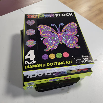 293506 - DIAMOND DOTZ DOTZIES 2594438 Set Origjinal Vizatimi me Diamante 5D, 4 Piktura Diamantesh, për fëmijë 6 vjeç e sipër