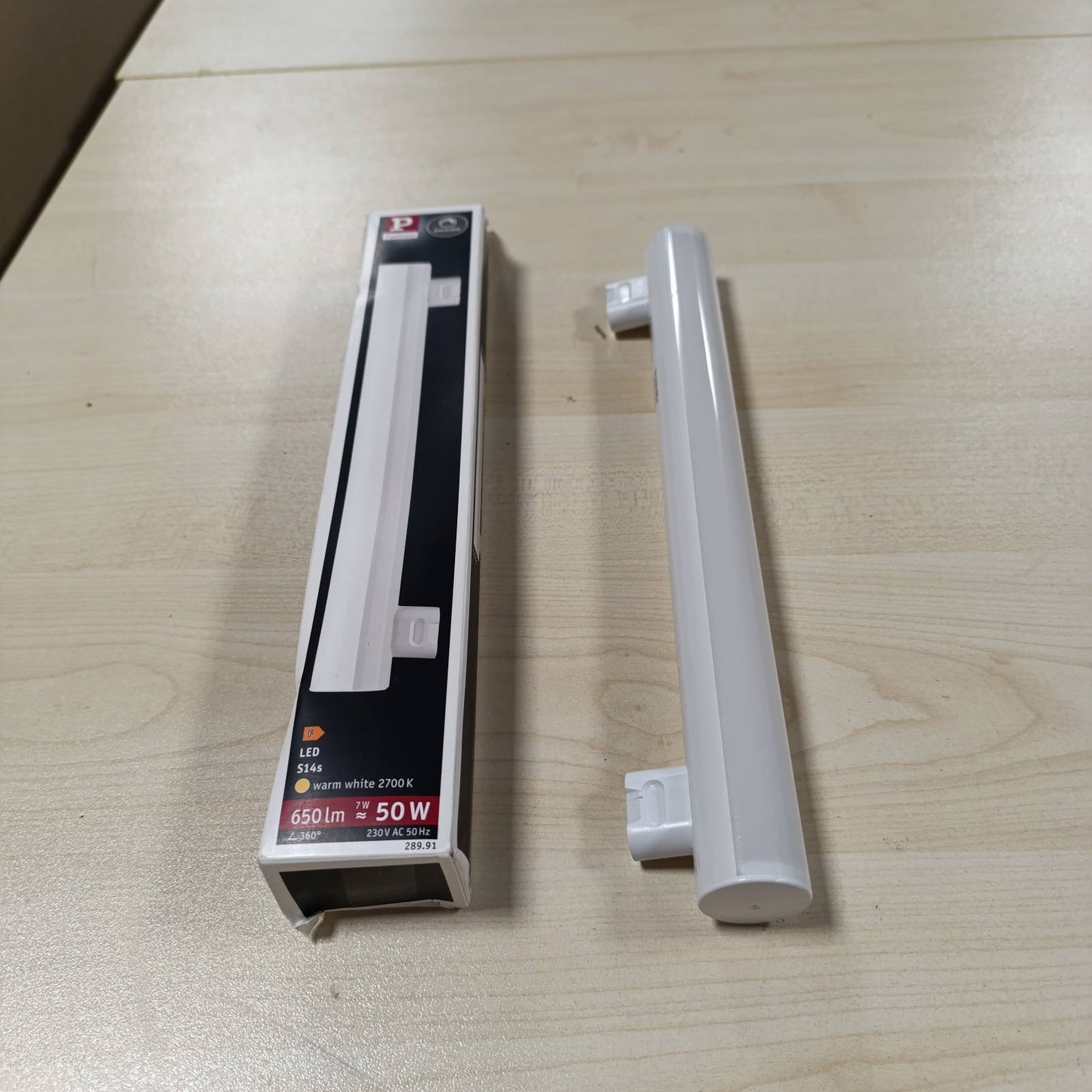 185925 - PAULMANN 28991 Llampë LED Standarde 230V, S14s, 7W, 650lm, me Errësim, 30mm, Plastik Saten, 2700K - Llampë e Bardhë e Ngrohtë