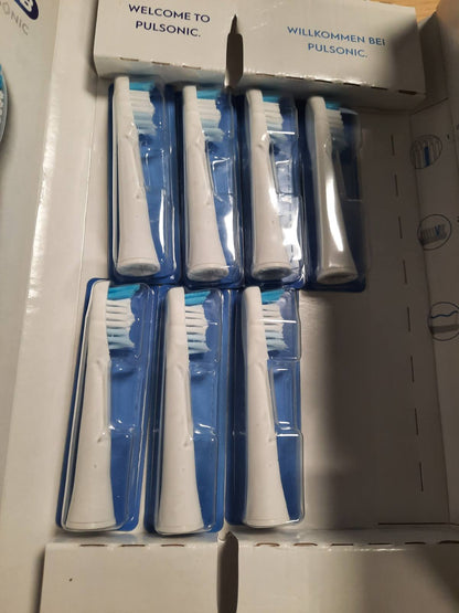 300777 - Koka Furçash Zëvendësuese Oral-B Pulsonic Clean, Pako me 7 Furça, të Bardha