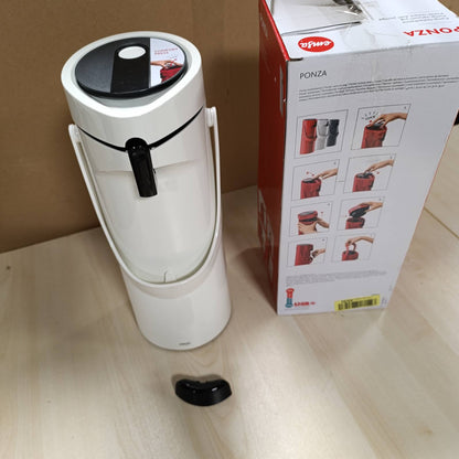 183871 - EMSA GMBH Termos Ponza ISO 515707, 1.9L, Çelik Inoks, Dimensionet 17x16.5x39cm, Ngjyra e Bardhë