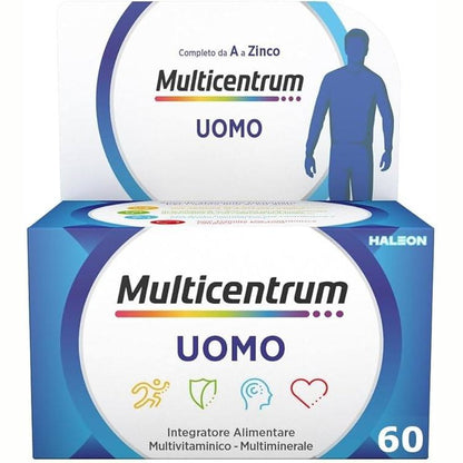 229157 - Multicentrum Men's Complete Multivitamin Supplement, 60 Tablets – Suplement multivitaminik i plotë për meshkuj, 60 tableta, me vitaminë D, B6 dhe C.