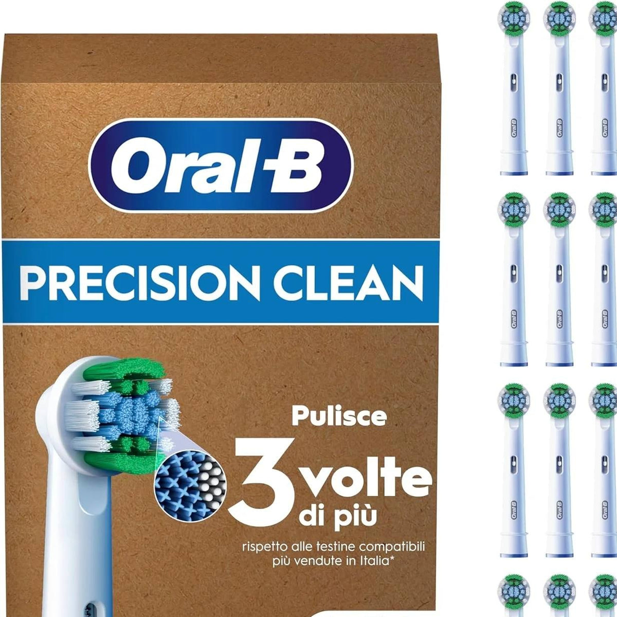 302991 - ORAL-B Koka Furçe Zëvendësuese Pro Precision Clean, ORIGJINALE, për Furçën Elektrike Oral-B Pro, E Bardhë, 14 copë