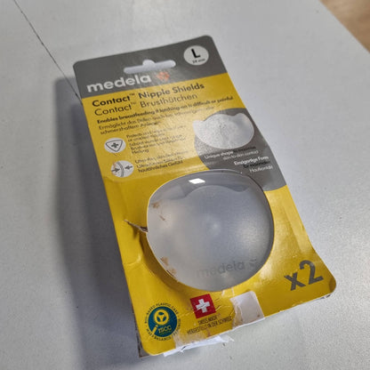 298760 - MEDELA Mbrojtëse për gjoksin Contact prej silikoni, 24 mm, 1 pako me 2 mburoja, Pa BPA