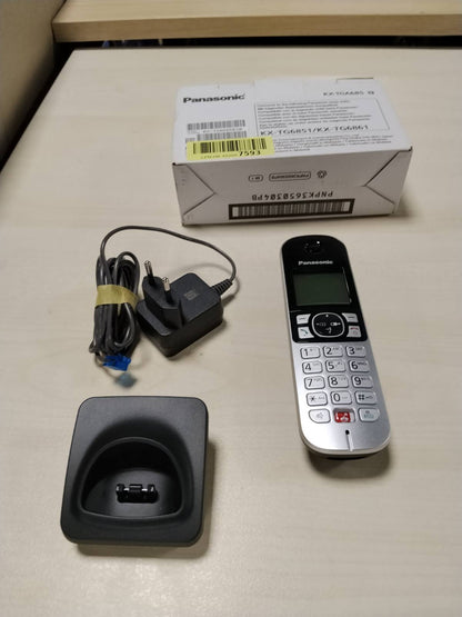 295213 - PANASONIC Telefon KX-TGA685, Vetëm telefon shtesë, Bllokim automatik i thirrjeve, Funksion pa duar, Modalitet mos shqetëso, Zile të ndryshme, Axhendë, Monitor për fëmijë, E zezë - argjendtë