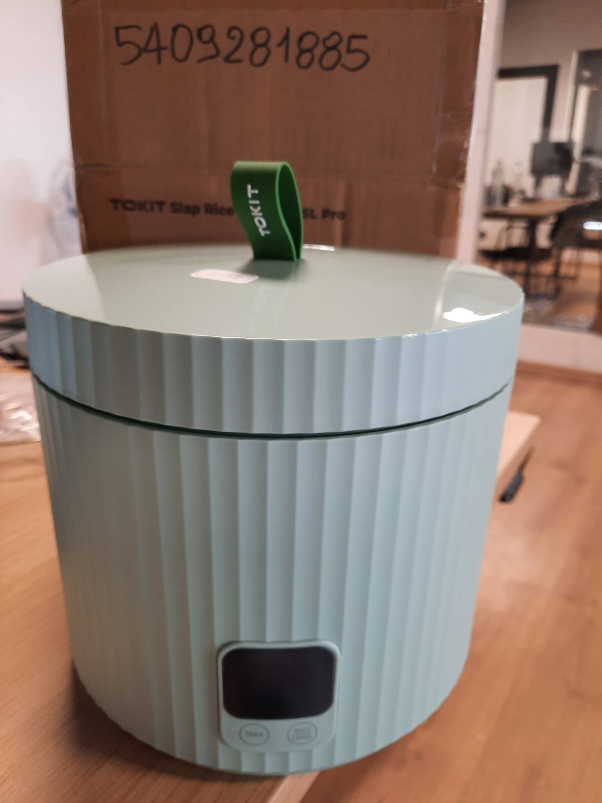162265 - TOKIT - Tenxhere Orizi 1.5L Pro Mini me Ekran Multifunksional dhe Butona me Prekje, Kapacitet për 1-3 Persona, Veshje Qeramike Jo-Ngjitëse, E Gjelbër