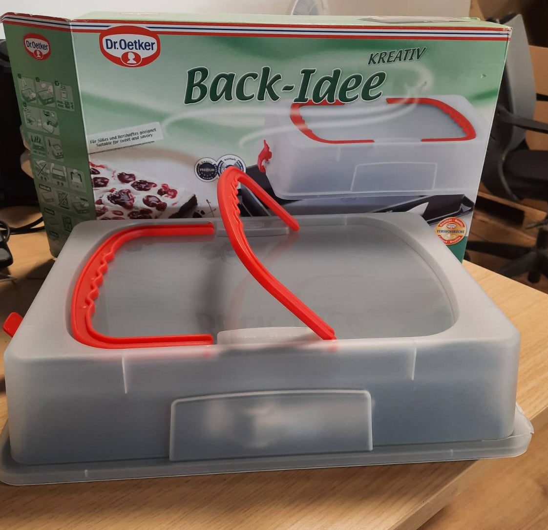 221483 - Dr. OETKER Tavë Drejtkëndëshe me Sustë 43.5 x 29.5 x 10.5 cm, rezistente ndaj prerjeve dhe gërvishtjeve, veshje smalti jo-ngjitëse