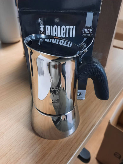 162656 - BIALETTI - Makinë e Re Kafeje Venus Induction, prej Çeliku Inox, e Përshtatshme për të Gjitha Soba, Kapaciteti 2 Gota (90ml), Materiali Alumini, Ngjyra Argjendi