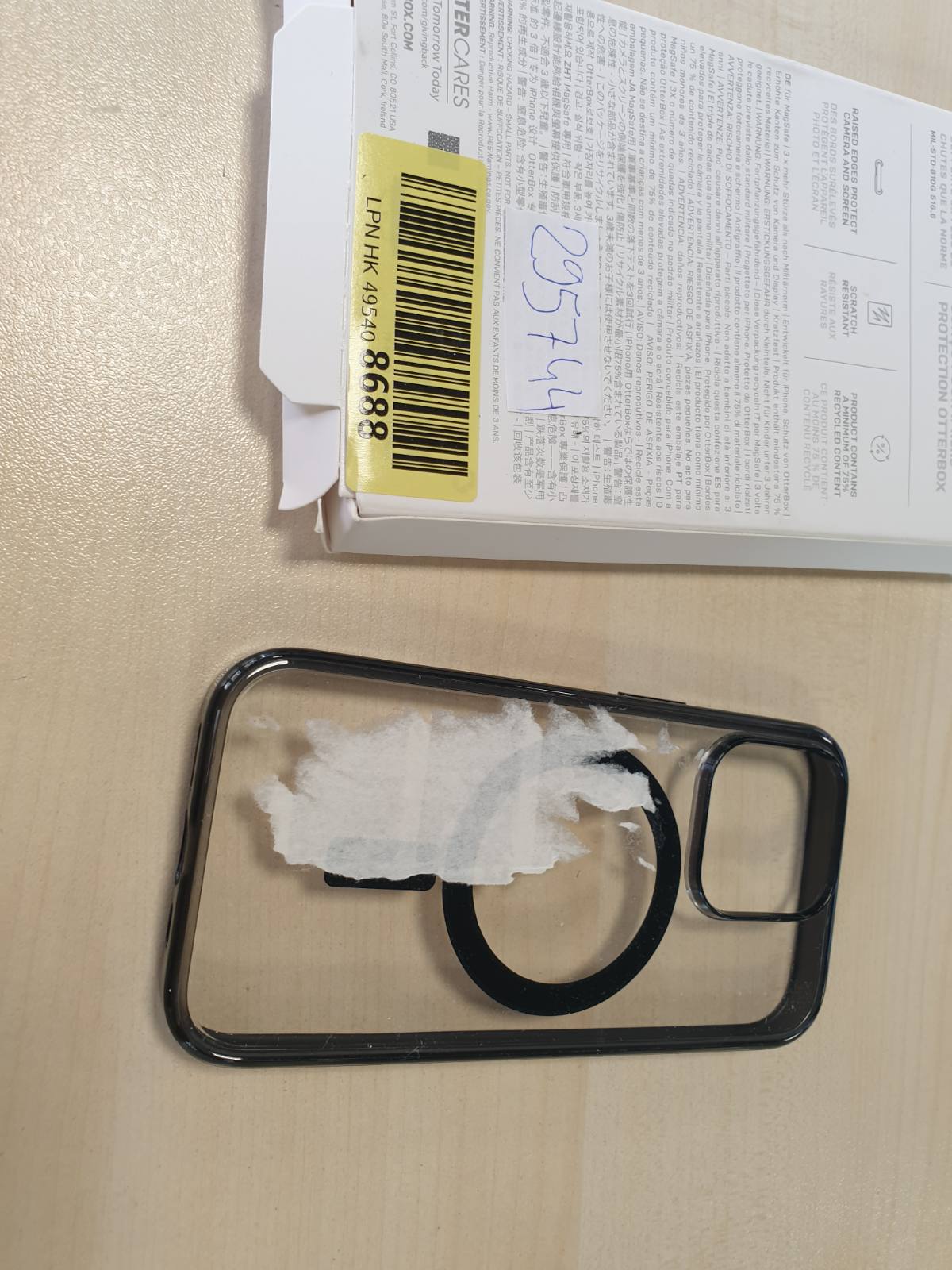 295744 - OTTERBOX Seria e Mbështjellësve Clear me MagSafe për iPhone 16 Pro, Mbrojtëse ndaj goditjeve, ultra e hollë, e testuar 3 herë sipas standardit ushtarak, Grackle