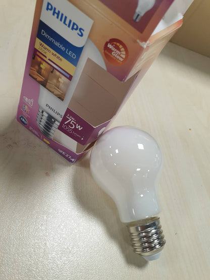 198832 - PHILIPS Llambë LED Classic E27 WarmGlow, 75 W, Formë Pike Lote, e Zbehtë, me Acar, Ngjyra e Bardhë e Ngrohtë