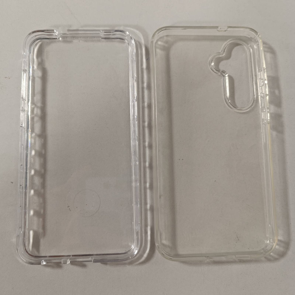 296333 - ESTH® Mbrojtëse transparente TPU për Samsung Galaxy S24 Plus, mbrojtje 360°, rezistente ndaj goditjeve dhe pluhurit, e blinduar me parakolp PC dhe mbrojtëse ekrani, kristal