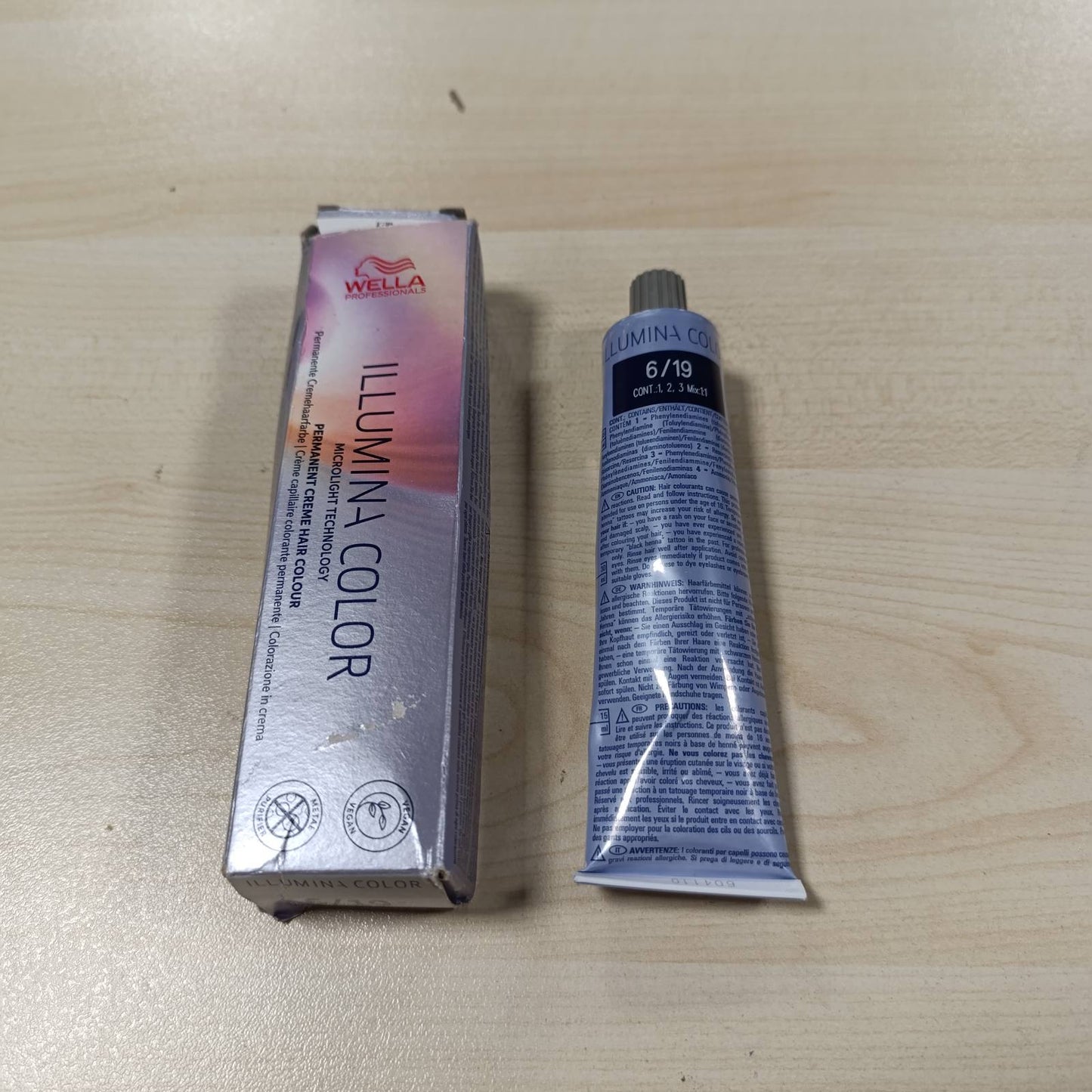 318184 - WELLA PROFESSIONALS Illumina Color Ngjyrë Flokësh Vegane Premium 60 ml, e Përhershme, 6/19 Bjonde e Errët