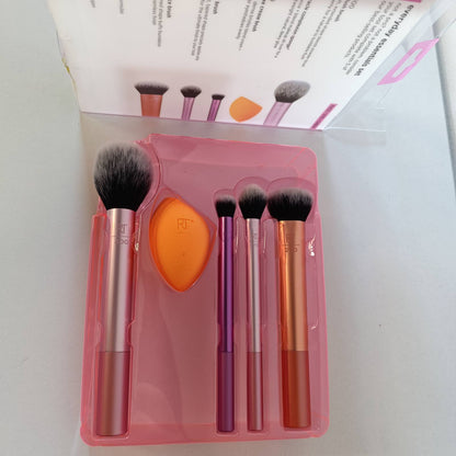 317385 - REAL TECHNIQUES - Everyday Essentials Set me 5 Pjesë, për Fondatinë, Skuqës, Bronzues, Hije Syri dhe Pudër