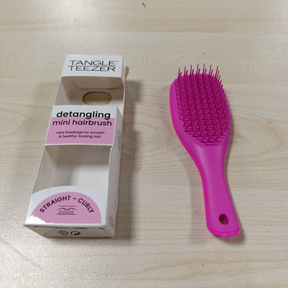 318227 - TANGLE TEEZER - Mini Ultimate Detangler - Furçë Mini për Zbërthim për Flokë të Lagur dhe të Tharë - I përshtatshëm për të gjitha llojet e flokëve - Pink