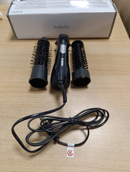 316600 - BABYLISS Furçë me ajër të nxehtë AS82E | 800W | Aksesorë 30 mm dhe 20 mm | Funksion goditjeje me ujë të ftohtë | Tharje dhe stilim i shpejtë | Ideale për flokë të shkurtër