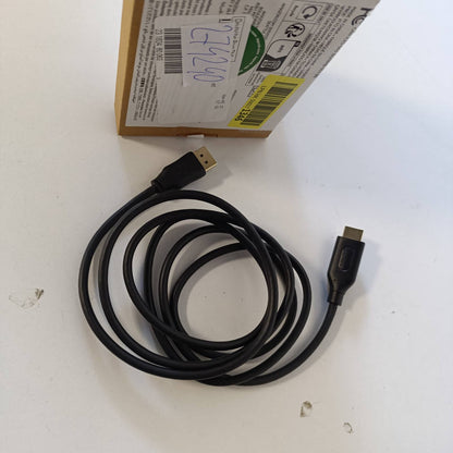 274240 - AmazonBasics Kabllo DisplayPort (Burim) në HDMI (Ekran), Unidirekcionale, 4K në 30Hz, 1920 x 1200, 1080p, Konektorë të veshur me ar, 1.83 m, e zezë