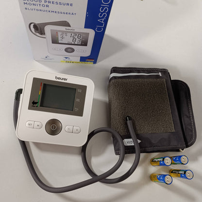 316548 - BEURER Monitor tensioni i gjakut BM 27 për krahun e sipërm, manshetë 22-42 cm, validim klinik, tregues rreziku, zbulim i aritmisë, transferim të dhënash në Apple Health