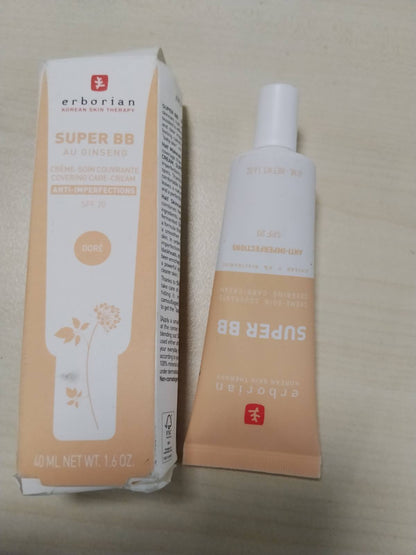 316281 - ERBORIAN Super BB (Krem Dite me Ngjyrë, 40 ml, me xhensen dhe niacinamide, mbulim i lartë)