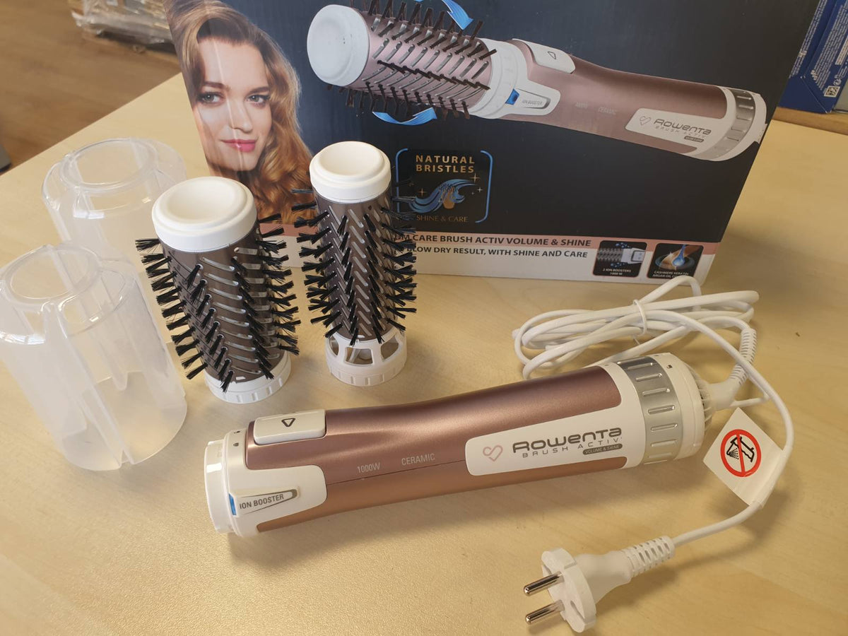 301770 - ROWENTA Furçë rrotulluese me ajër të nxehtë Brush Activ Premium Care, 2 aksesorë furçe 40 mm dhe 50 mm, 3 cilësime, e bardhë, CF9540