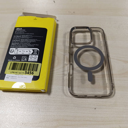 274191 - JETech Mbështjellës magnetik për iPhone 16 Pro 6.3 inç, i pajtueshëm me MagSafe, mbrojtëse telefoni rezistente ndaj goditjeve, pjesa e pasme transparente kundër gërvishtjeve (titanium natyral)