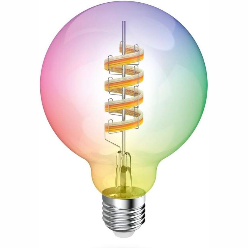 227600 - HAMA Llambë Inteligjente E27 RGB dhe e Bardhë, Formë Globi Filamenti G95, Wi-Fi, Pajtueshme me Alexa, Google Assistant, Apple Home, SmartThings