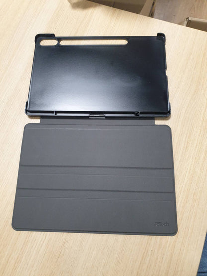 296158 - JETech Mbështjellëse për Samsung Galaxy Tab S10 Plus/Tab S9 Plus 12.4 inç me mbajtëse S Pen, Mbështjellëse mbrojtëse për tablet me mbështetëse të hollë Folio, Shikim në shumë kënde (e zezë grafiti)