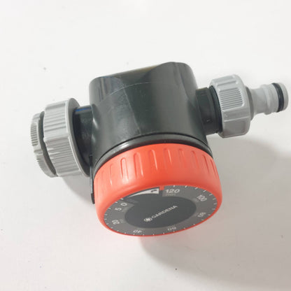 313286 - GARDENA Kohëmatës Ujitjeje Automatik për Rubinetat e Ujit 26.5 mm (G 3/4) ose 33.3 mm (G1), Kohëzgjatje Fleksibile Ujitjeje (5-120 Min.), Lidhje e Lehtë me Sistemin Quick-Plug (1169-20)