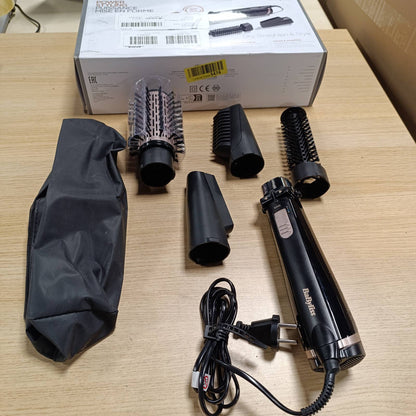 320939 - BaByliss Furçë rrotulluese AS200E, për tharje, drejtim dhe stilim, Funksion jonik, me 4 aksesorë të ndërrueshëm, e zezë