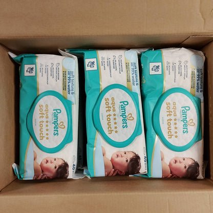 297004 - PAMPERS Peceta për foshnje Aqua Soft Touch, 18x, 864 copë