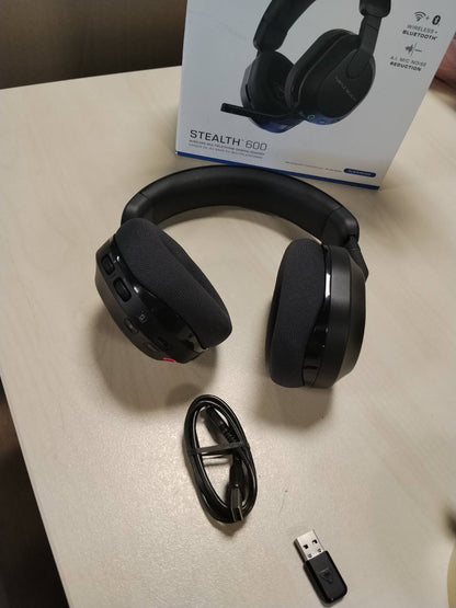 319458 - TURTLE BEACH Kufje Stealth 600 PlayStation, 80 orë jetëgjatësi baterie, altoparlantë 50 mm, Bluetooth për PS5, PS4, PC, të zeza