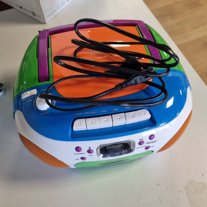299177 - LENCO SCD-971, CD Player, Radio CD Player, Portativ, CD Player - Radio për Fëmijë, Radio Kasetofon me CD, Prizë Kufjesh, Memorie Pistash, Ngjyra: Shumëngjyrëshe