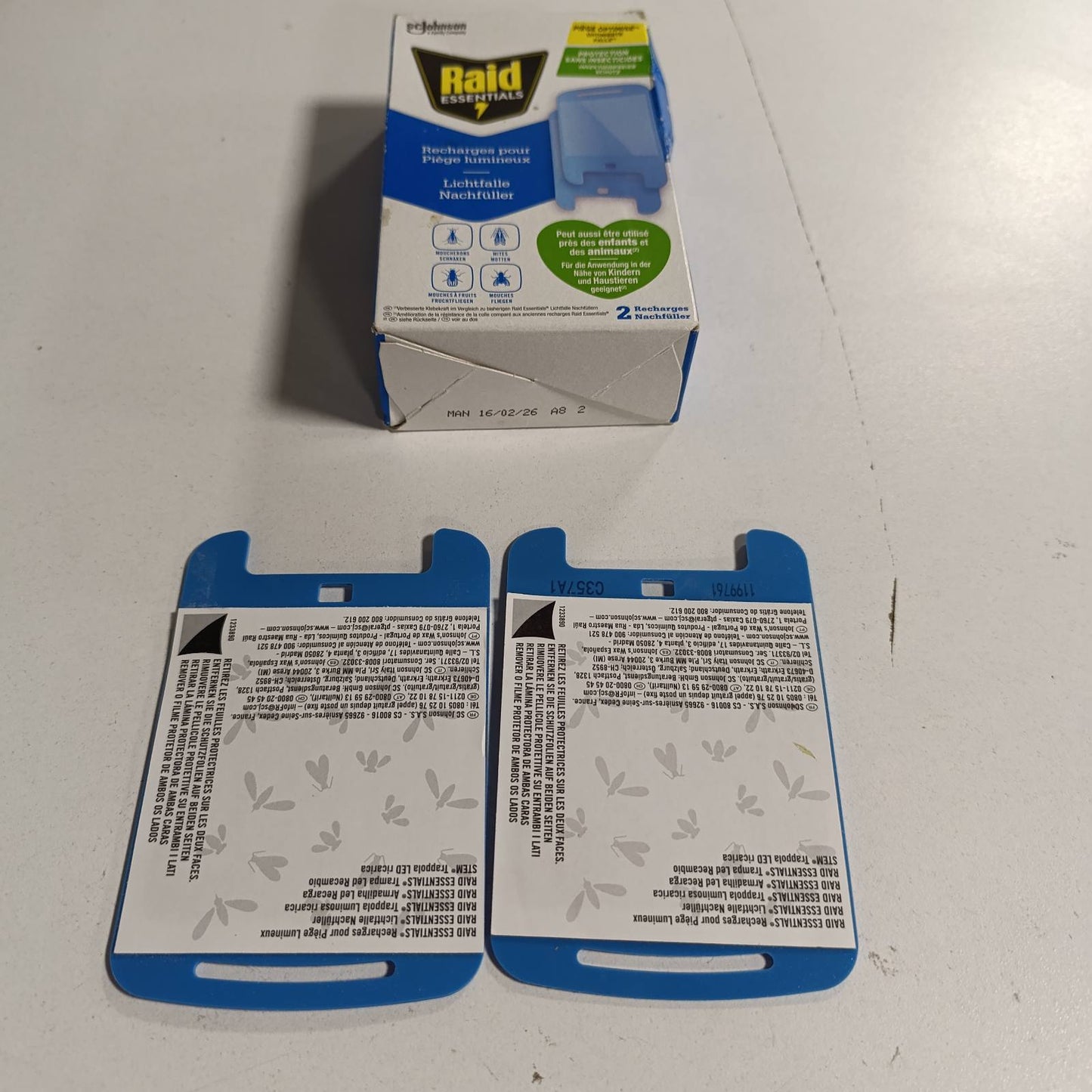 321998 - RAID ESSENTIALS Mbushje për kurthe të lehta për mizat dhe tenjat, pako me 2 copë