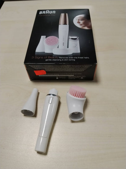 289428 - BRAUN Depilator fytyre FaceSpa Pro për femra, Modeli SE912, i bardhë/bronz