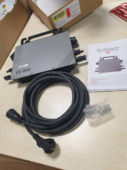 276253 - Mikro-invertor 800W, Invertor Diellor MPPT, Mikro-Diellor i Lidhur me Rrjetin, Lidh dhe Përdor për Shtëpinë, Instalim i Lehtë, Kabllo AC, Monitorim WiFi me Aplikacion, IP67 i Papërshkueshëm nga Uji