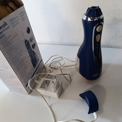 315344 - Pastrues uji pa tel me 3 cilësime presioni dhe bateri të rikarikueshme, ideal për udhëtime dhe banjo të vogla, ngjyrë blu (WP-563EU)