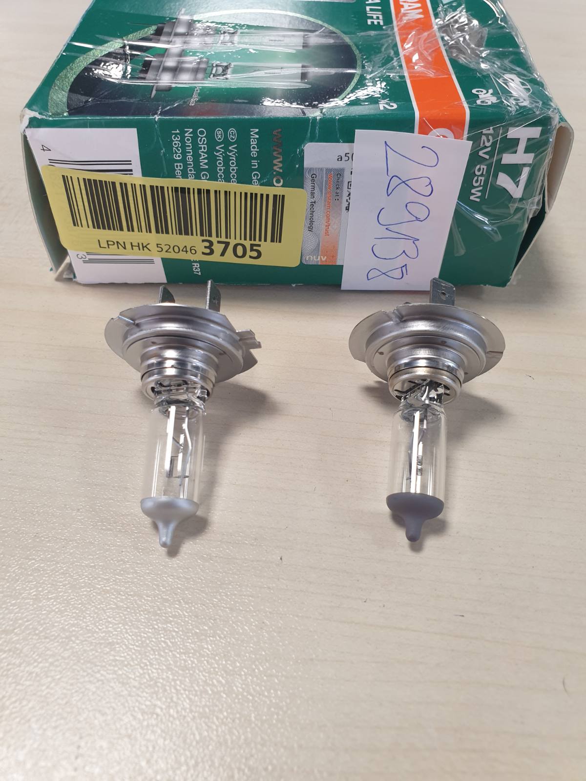 289138 - OSRAM ULTRA LIFE H7, llamba halogjene, kuti e varur palosëse (2 llamba)