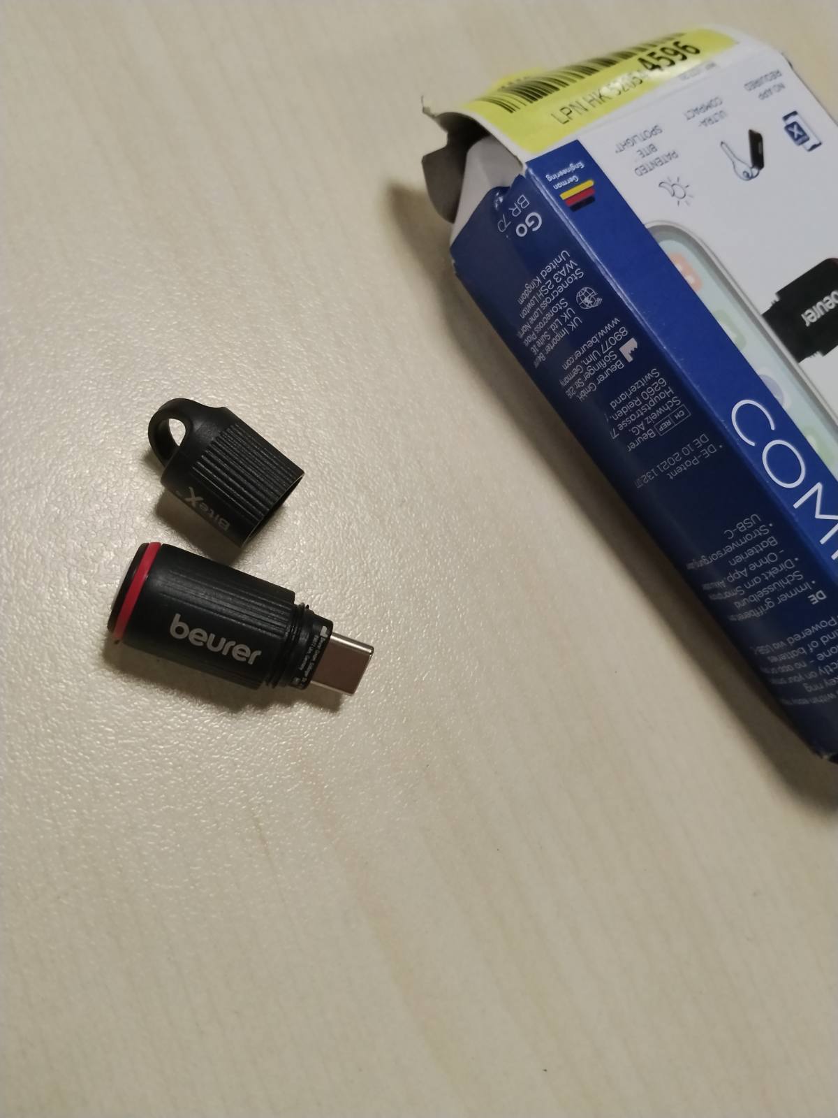 316887 - BEURER BiteX Go Deep Shërues Elektrik i Pickimeve të Insekteve, i Zi, për Telefona të Lehtë, Stilolaps Ngrohës, USB-C, me Dritë