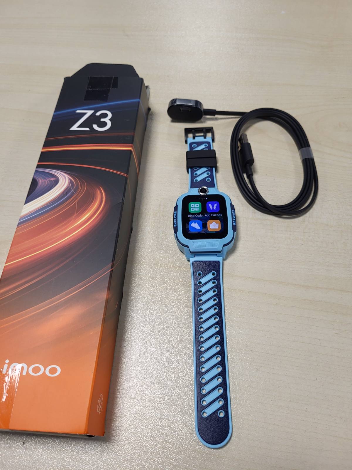 272724 - IMOO Z3 – Ora inteligjente për fëmijë, 4G, IP68 rezistente ndaj ujit, Ekran 1.5", ROM 8G, Pedometër (Z3 Blu)