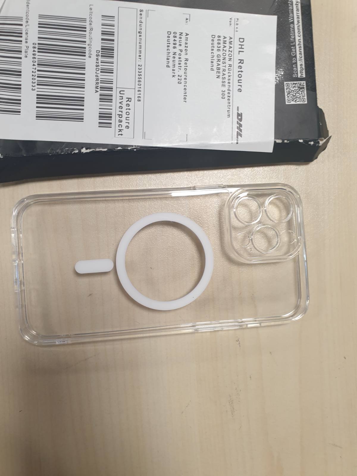 269134 - CANSHN Mbështjellës 2024 për iPhone 13 Pro Max me mbrojtje të kamerës për MagSafe, rezistent ndaj goditjeve, transparent