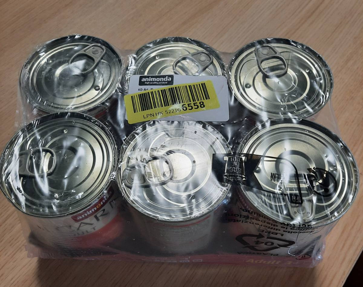 224910 - Animonda Carny Ushqim për mace të rritura, Mish viçi, 6 x 400 g.
