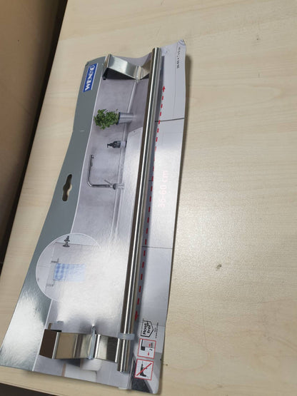 198025 - WENKO Mbajtëse Peshqirësh Prej Çeliku Inox, Teleskopike, për Varje në Dollapë dhe Sirtarë, E Zgjatshme, 36-60 x 6 x 7 cm, Mat