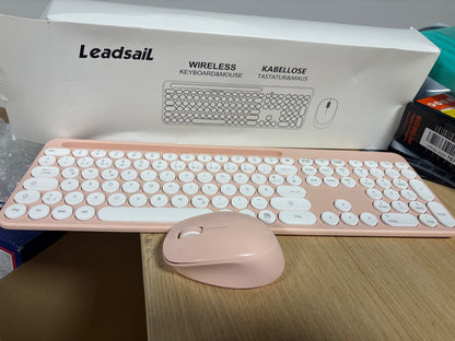 268502 - LEADSAIL Sete Tastierash dhe Mausi, Maus dhe Tastierë Ergonomike Pa Tel, QWERTZ, Buton i Heshtur Klikimi