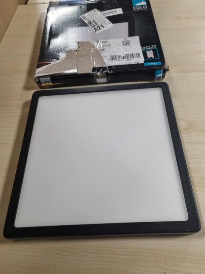 222396 - EGLO Fueva 5 Llambë Tavani LED, Gjatësi x Gjerësi 28.5 cm, e Montuar në Sipërfaqe Çeliku dhe Plastike, e Zezë dhe e Bardhë