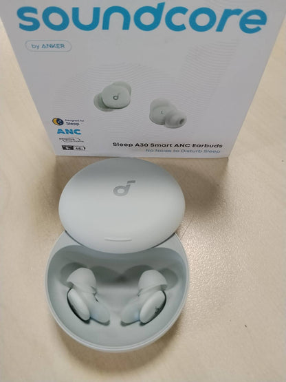 319296 - ANKER Soundcore Sleep A30 - Kufje për gjumë, Anulim aktiv i zhurmës, Maskim adaptiv i gërhitjes, 45 orë kohë loje