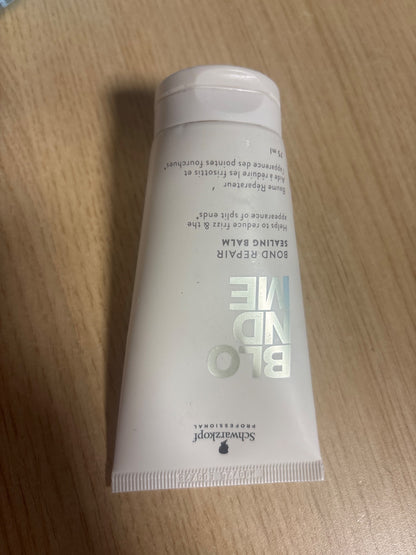 317756 - SCHWARZKOPF PROFESSIONAL BLONDE Bond Repair Sealing Balm, 75 ml, locion pa shpëlarje, mbrojtje nga nxehtësia, zbutje dhe forcim