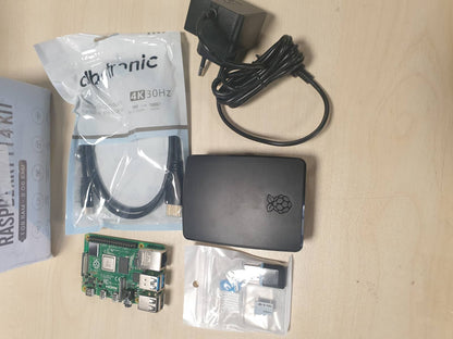 276209 - DB-TRONIC Set Fillestar Raspberry Pi 4 1GB, 64GB, 15W, Kuti e Zezë, Set Radiatori, Kabllo Micro HDMI 4K