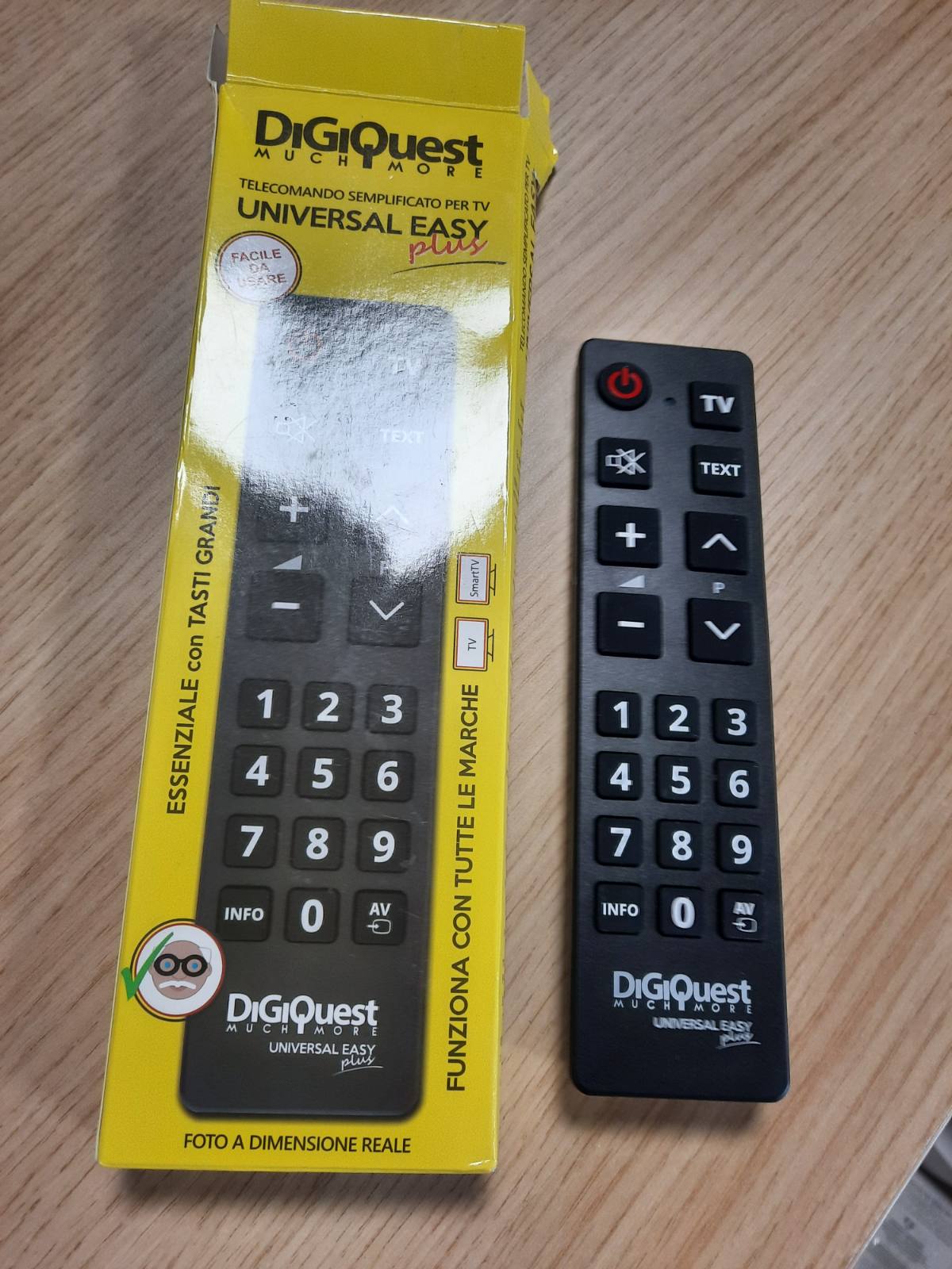 320625 - DIGIQUEST Telekomandë Easy Universal TV, Butona të mëdhenj, e lehtë për t’u përdorur
