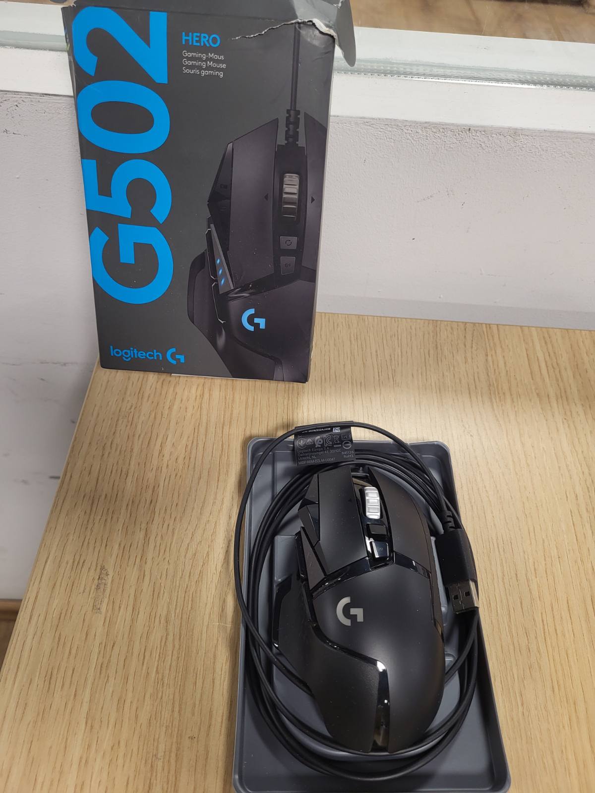 276298 - LOGITECH Maus lojërash G502 HERO, sensor optik HERO 25K DPI, ndriçim RGB, rregullim peshe, 11 butona të programueshëm, për PC/Mac, ngjyra e zezë