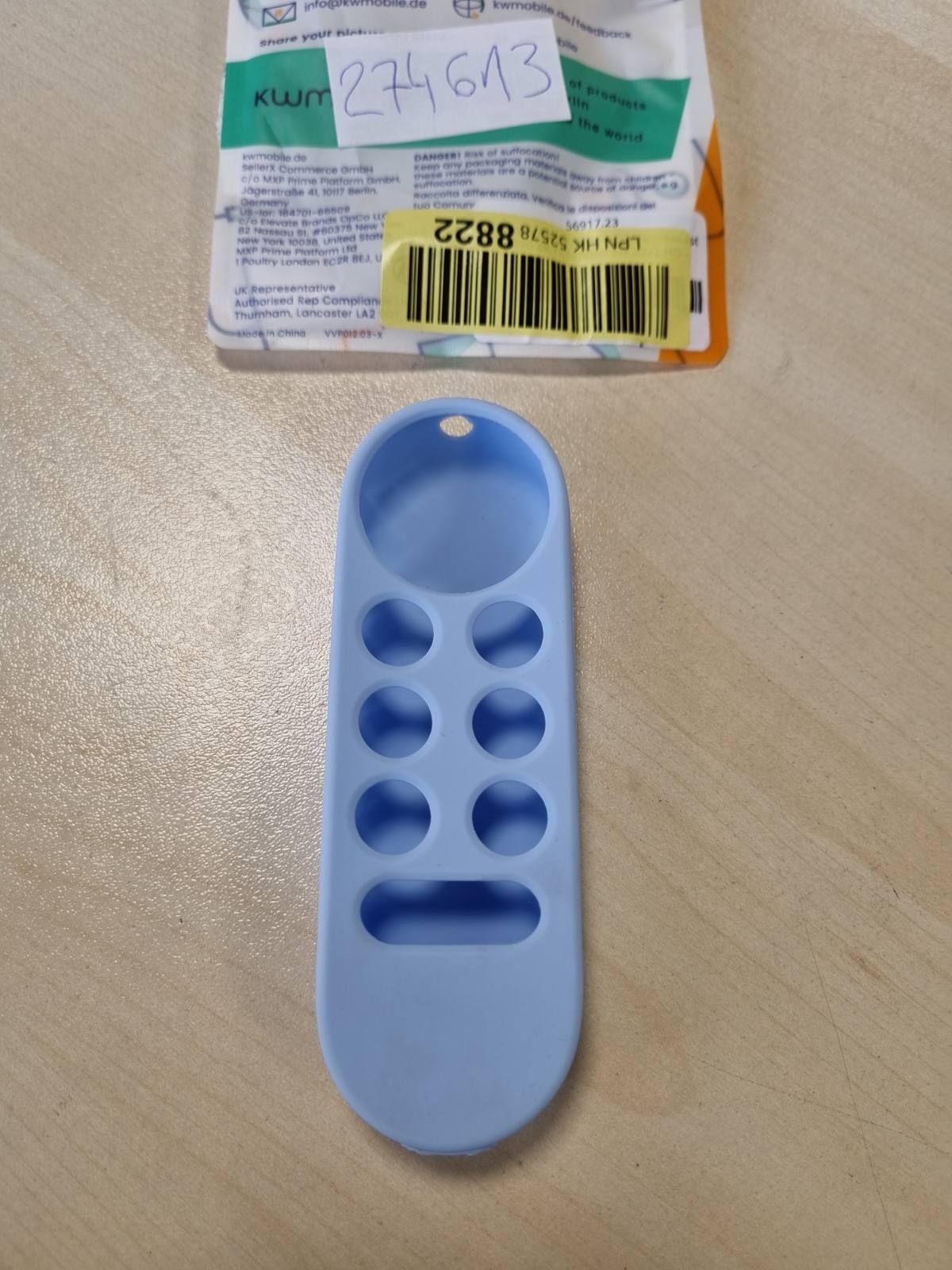274613 - kwmobile Mbështjellës për telekomandë i pajtueshëm me Google Chromecast 2020 4K / Chromecast 2022 HD - Mbështjellës silikoni në ngjyrë blu të çelët